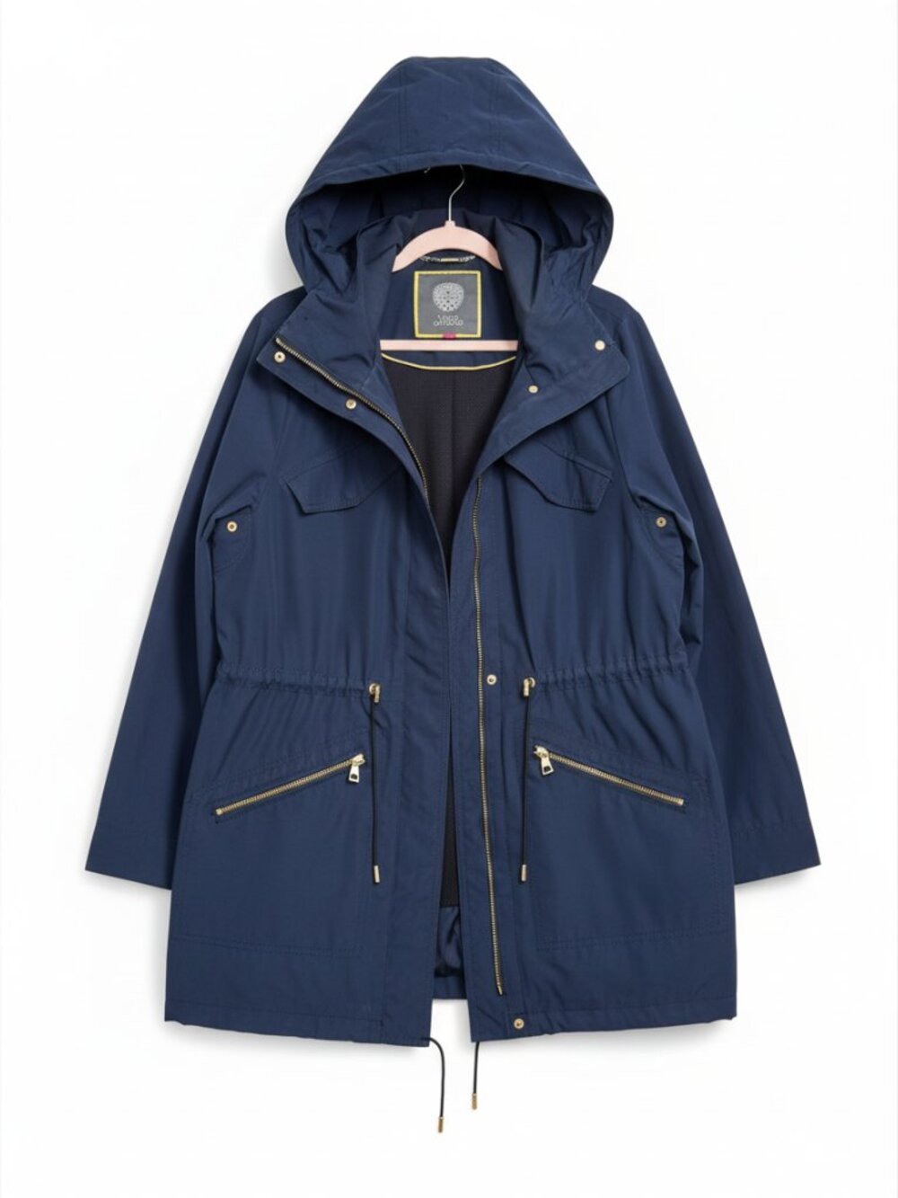Vince Camuto Navy Blue Anorak Rain Jacket Coat